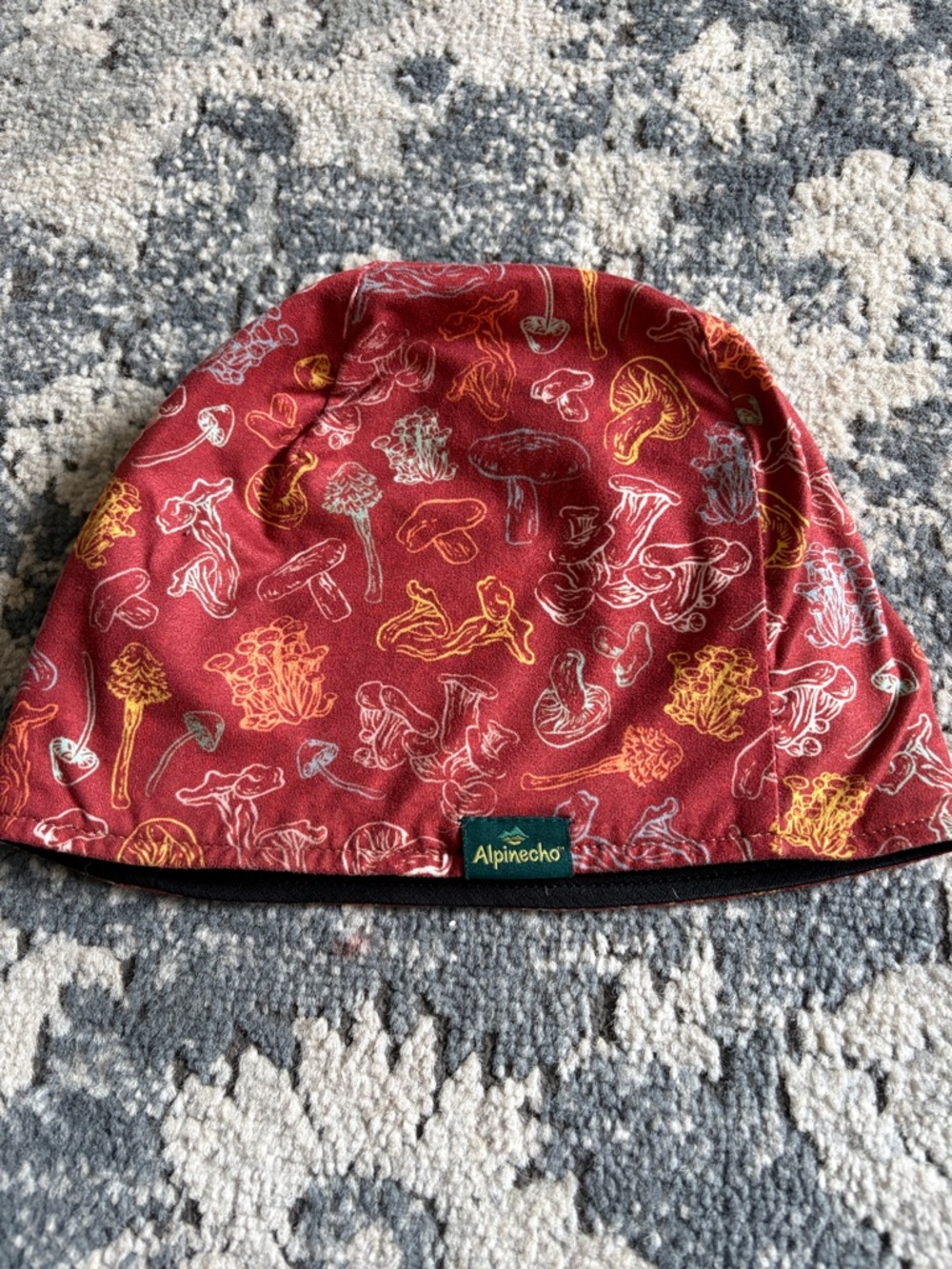 Alpinecho Beanie with Fungi Print